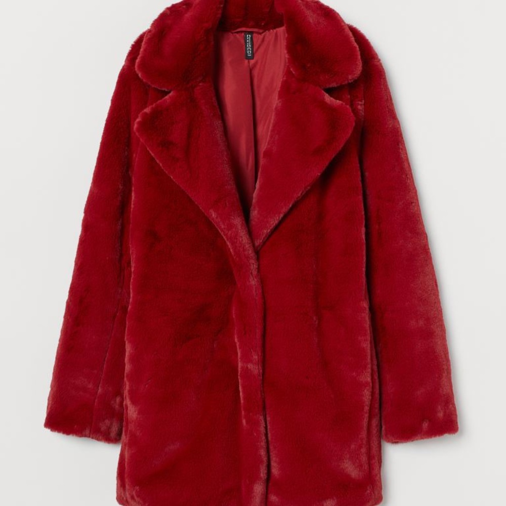 Burnt Orange Faux Fur Coat